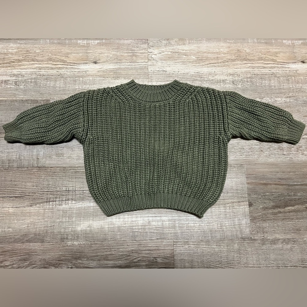 Goumikids Oversized Chunky Knit Sweater in Noble Fir